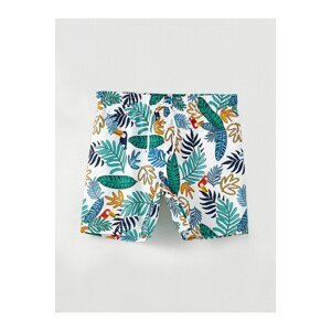 LC Waikiki Printed Boys' Swim Shorts with Elastic Waist