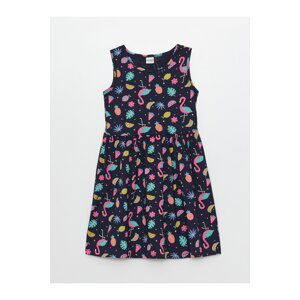 LC Waikiki Crew Neck Printed Girls' Dress