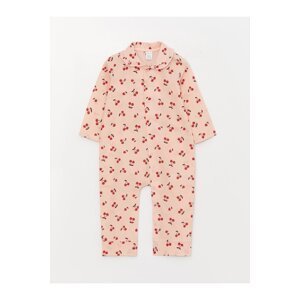 LC Waikiki Baby Girl Long Sleeve Patterned Baby Girl Jumpsuit