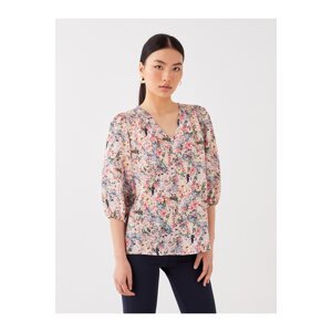 LC Waikiki Women's V-Neck Floral Blouse