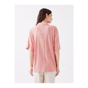 LC Waikiki Women's Straight Oversized Linen Blend Shirt.