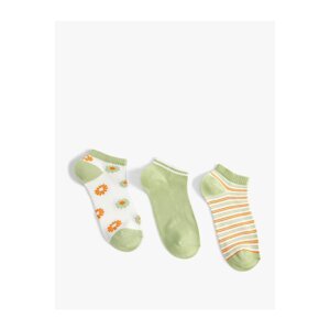 Koton Floral Set Of 3 Booties With Booties Cotton Cotton