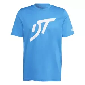 Pánské tričko adidas  Thiem Logo Graphic Tee Blue XXL