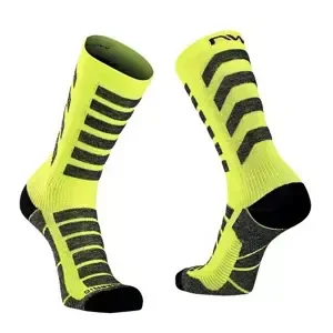 Cyklistické ponožky NorthWave  Husky Ceramic High Sock Yellow Fluo