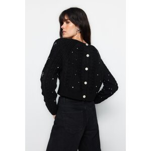 Trendyol černý oboustranný pletený svetr-svetr