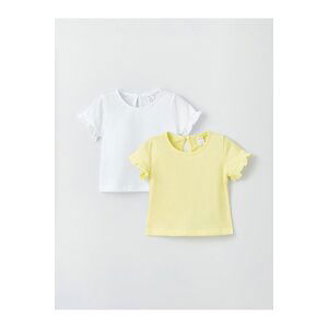 LC Waikiki Crew Neck Baby Girl T-Shirt 2-Pack