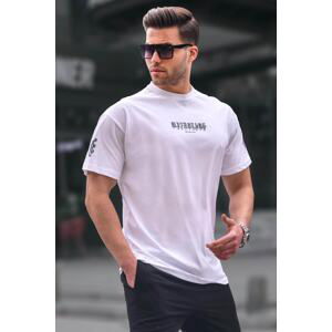 Madmext White Crew Neck Men's T-Shirt 6112