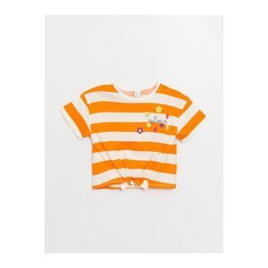 LC Waikiki Crew Neck Baby Girl Striped T-Shirt