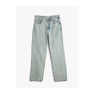 Koton Straight Leg Denim Kalhoty Regular Cut Eve Jeans