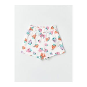LC Waikiki Baby Girl Shorts with an Elastic Waist Patterned