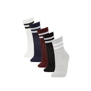 DEFACTO dívčí dlouhé bavlněné ponožky, balení po 5 kusech