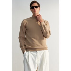 Trendyol Camel Regular Fit Half Turtleneck Soft Limited Edition Basic Knitwear Sweater