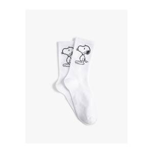 Koton Snoopy Cleat Socks Licensed Embroidered