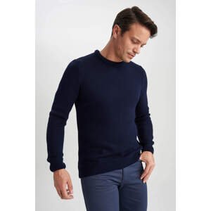 DEFACTO Standardní střih pletený pulovr s kulatým výstřihem