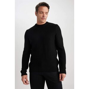 DEFACTO Standardní střih pletený svetr s kulatým výstřihem