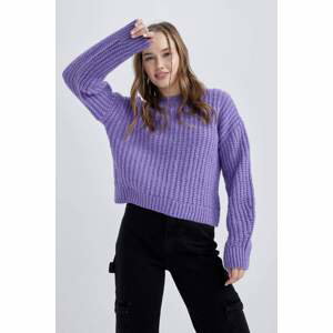DEFACTO Volný střih s kulatým výstřihem pletený svetr
