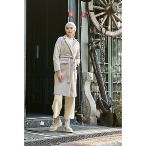 HAKKE Women's Stamped Coat with Cover Pocket and Buttons