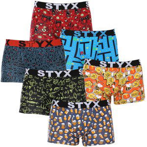 6PACK pánské boxerky Styx art sportovní guma vícebarevné