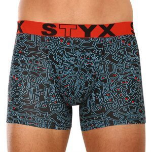 Pánské boxerky Styx long art sportovní guma doodle