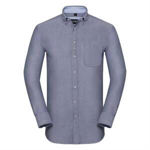 Navy blue men's long sleeve shirt Russell