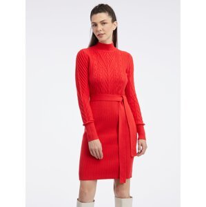 Červené dámské svetrové šaty ORSAY