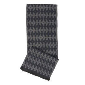 ALTINYILDIZ CLASSICS Men's Grey-Navy Blue Grey-Navy Blue Patterned Knitted Scarf