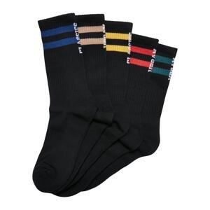 Ponožky s logem 5-balení černé