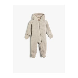 Koton Astronaut Coat Hooded Zippered Cotton Lined