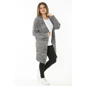 Dámský pletený svetr Plus Size Colorful Thick Knitwear Cardigan