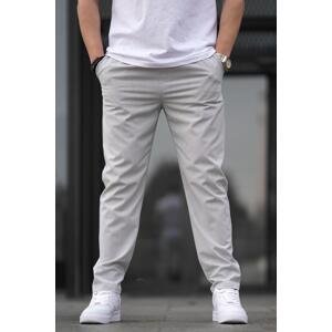 Madmext Gray Straight Cuff Men's Trousers 6530