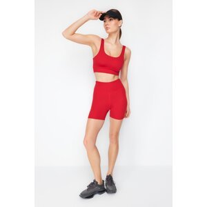 Trendyol Red Brushed Soft Fabric Inner Waist Pocket Detailed Knitted Sports Shorts/Short Tights