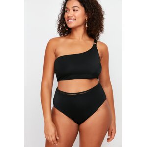 Trendyol Curve Black High Waist Bikini Bottom