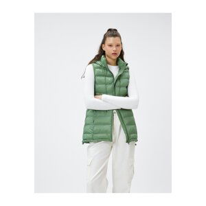 Koton Inflatable Vest with a Hooded Pocket Detailed with Pajamas.