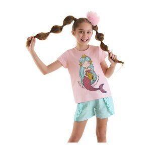 mshb&g Mermaid Girls Kids T-shirt Shorts Set