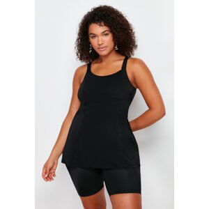 Trendyol Curve Black U Neck Tankini