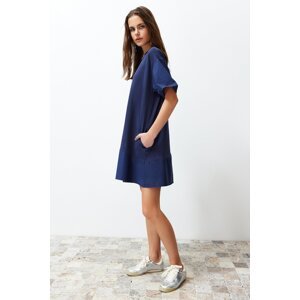 Trendyol Navy Blue Plain Knitted Dress
