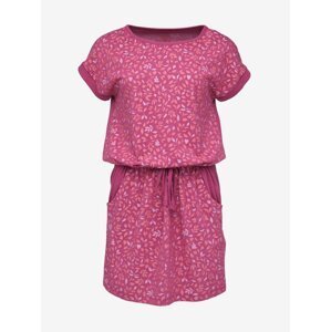 Růžové dámské vzorované šaty LOAP ASLARIS