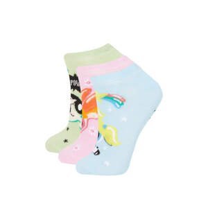DEFACTO Dívčí PowerPuff Girls licencované 3dílné krátké ponožky
