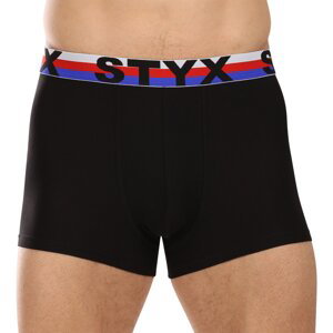 Pánské boxerky Styx sportovní guma černé trikolóra