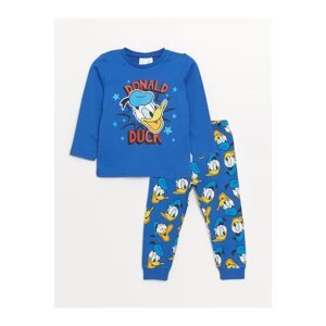 LC Waikiki Crew Neck Long Sleeve Donald Duck Printed Baby Boy Pajamas Set