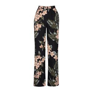 Trendyol Multicolored Wide Leg Patterned Woven Trousers with Elastic Waist