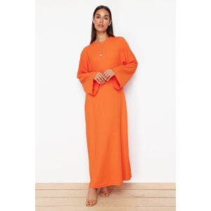 Trendyol Orange Spanish Sleeve Knitted Dress