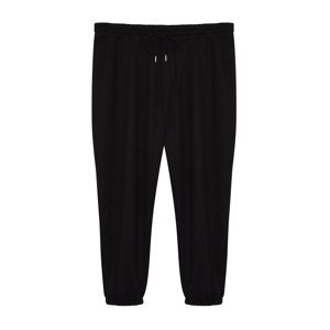 Trendyol Plus Size Black Oversize Comfortable 100% Cotton Sweatpants
