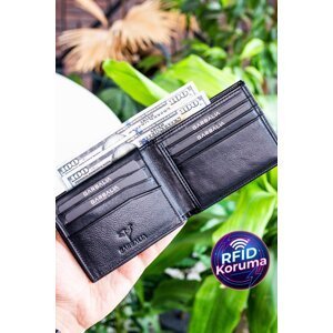 Garbalia Kevin Men's Wallet From Genuine Leather, Natural Black