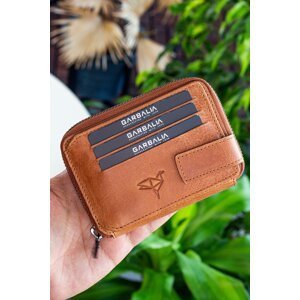 Garbalia Men's Tan Ruth Vintage Leather Card Holder Wallet