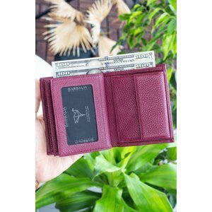 Garbalia Reynosa Genuine Leather Claret Red Men's Wallet with a Coin Compartment