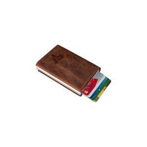 Garbalia Genuine Leather Automatic Mechanical Crazy Tan Wallet.