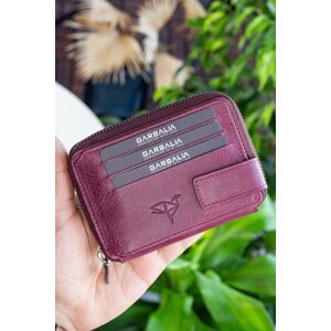 Garbalia Men's Claret Red Ruth Vintage Leather Card Holder Wallet
