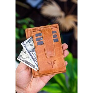 Garbalia Nevada Crazy Leather Tantan Unisex Card Holder Wallet with Coin Compartment
