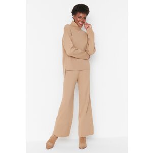 Trendyol Knitwear Two Piece Set With Camel Regular Trousers